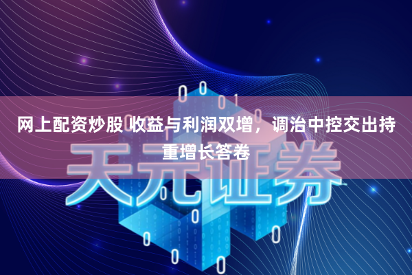 网上配资炒股 收益与利润双增，调治中控交出持重增长答卷